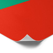 Poster met vlag van Bulgarije (Hoek)