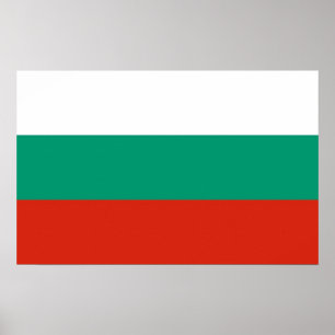 Poster met vlag van Bulgarije