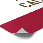 Poster met vlag van Californië, VS (Hoek)