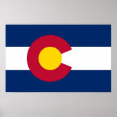 Poster met vlag van Colorado, VS (Voorkant)