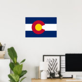 Poster met vlag van Colorado, VS (Thuiskantoor)