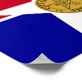 Poster met vlag van Dallas, Texas (Hoek)