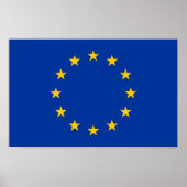 Poster met vlag van de Europese Unie (Voorkant)