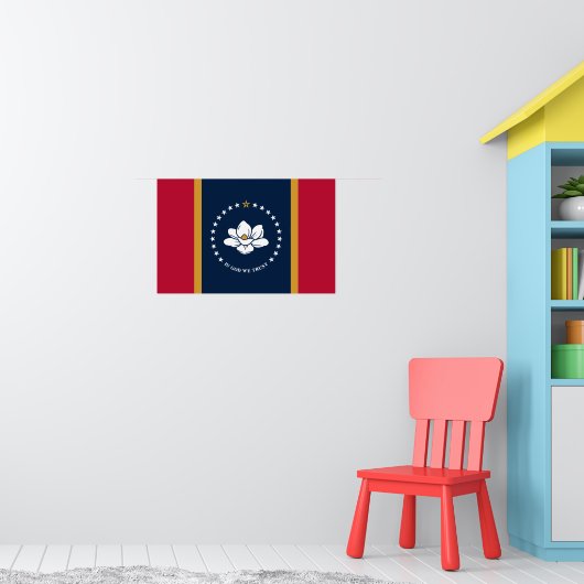 Poster met vlag van de staat Mississippi, VS (Kinderkamer 1)