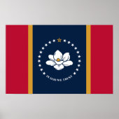 Poster met vlag van de staat Mississippi, VS (Voorkant)