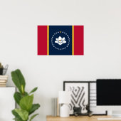 Poster met vlag van de staat Mississippi, VS (Thuiskantoor)