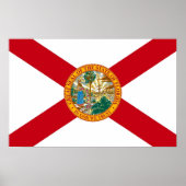 Poster met vlag van Florida, VS (Voorkant)