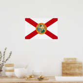 Poster met vlag van Florida, VS (Keuken)