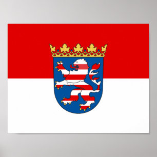 Poster met vlag van Hesse