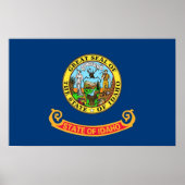 Poster met vlag van Idaho, VS (Voorkant)
