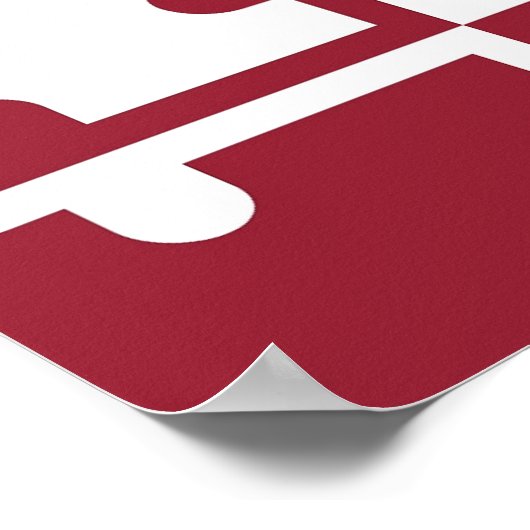 Poster met vlag van Maryland, VS (Hoek)