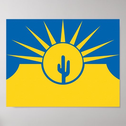 Poster met vlag van Mesa, Arizona (Voorkant)