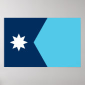 Poster met vlag van Minnesota, VS (Voorkant)