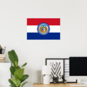 Poster met vlag van Missouri, Verenigde Staten (Thuiskantoor)