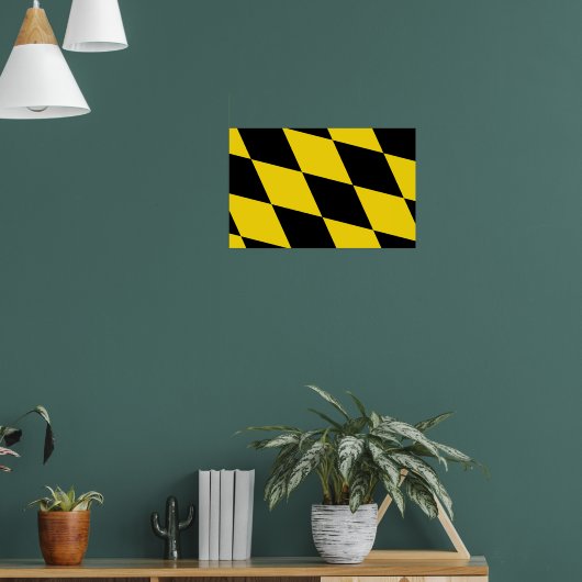 Poster met vlag van München, Duitsland (Woonkamer 1)