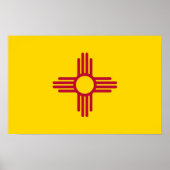 Poster met vlag van New Mexico, VS (Voorkant)