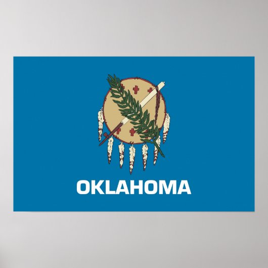 Poster met vlag van Oklahoma, VS (Voorkant)