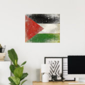Poster met vlag van Palestina (Thuiskantoor)