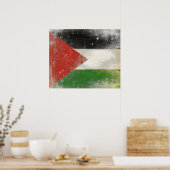 Poster met vlag van Palestina (Keuken)