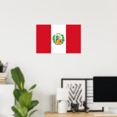 Poster met vlag van Peru (Thuiskantoor)