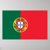 Poster met vlag van Portugal (Voorkant)