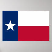 Poster met vlag van Texas, VS (Voorkant)