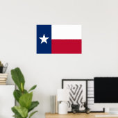 Poster met vlag van Texas, VS (Thuiskantoor)