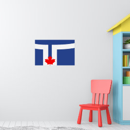 Poster met vlag van Toronto, Canada