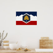 Poster met vlag van Utah, VS (Keuken)