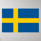 Poster met vlag van Zweden (Voorkant)