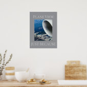Poster met vliegtuigzicht (Keuken)