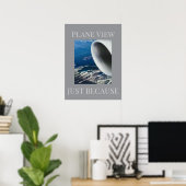 Poster met vliegtuigzicht (Thuiskantoor)