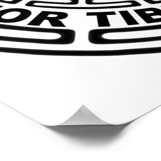 poster met vrije tibet (Hoek)