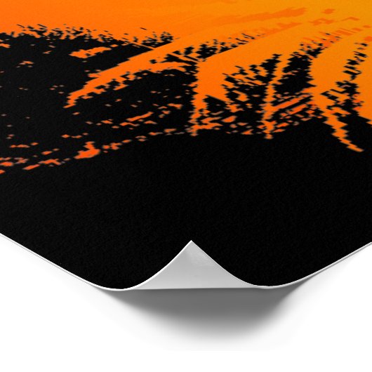 Poster met vuurleeuw (Hoek)