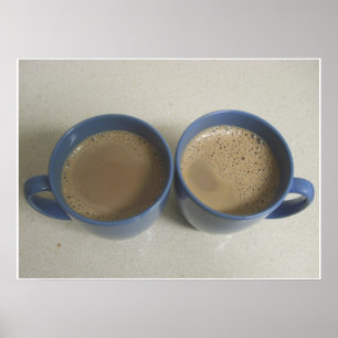 Poster met warme chocolade