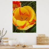 Poster met warme gele tulp (Keuken)
