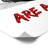 Poster met "Weekends zijn een Drag!"-ontwerp (Hoek)