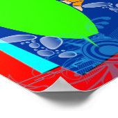 Poster met wielsurfen (Hoek)