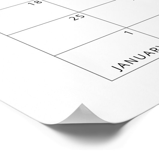 Poster met wildbloemenguesskalender voor de uitger (Hoek)