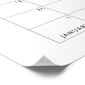 Poster met wilde bloemen en kalender om de uitgere (Hoek)