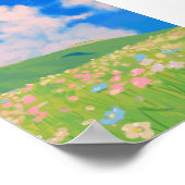 Poster met wilde bloemenveld (Hoek)