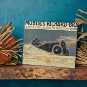 Poster met winnende Automobiles Richard-Brasier Fotoplaat (Zijkant)