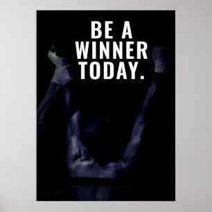 Poster met winnende dagelijkse motivatie