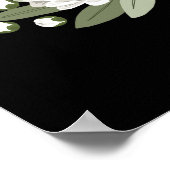 Poster met witte florale bruiloft (Hoek)