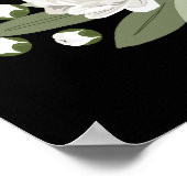 Poster met witte florale bruiloft (Hoek)