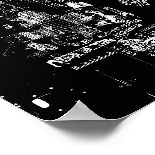 Poster met witte grijs (Hoek)