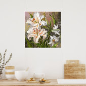 Poster met Witte Lelies (Keuken)