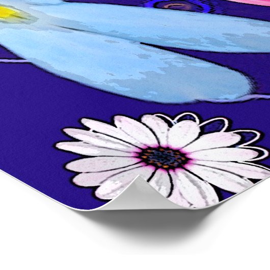 Poster met witte tanden tandvlekventiel (Hoek)