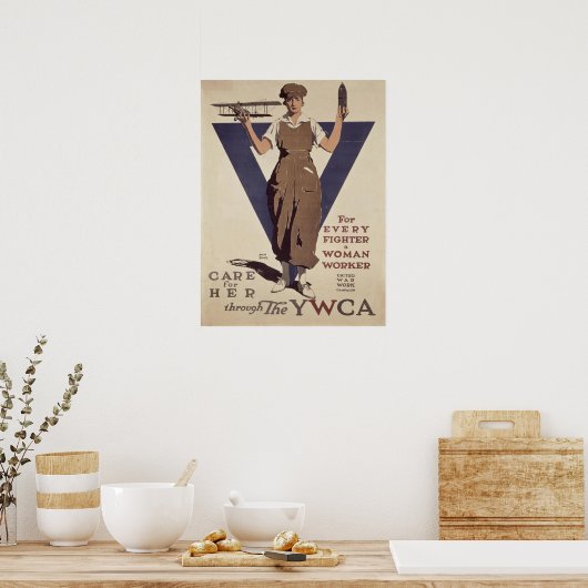 Poster met WWII Propaganda Poster Print (Keuken)