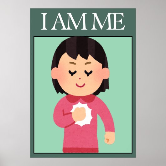 Poster met zelfliefde-affirmatie (Voorkant)